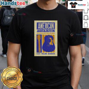 Official American Aquarium Oct 1, 2025 concert poster t-shirt featuring The Ark, Ann Arbor, Michigan design.
