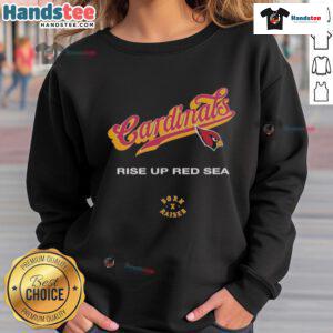 Official Arizona Cardinals Born x Raised Rise Up Red Sea Sweatshirt showcasing team spirit and style for fans.