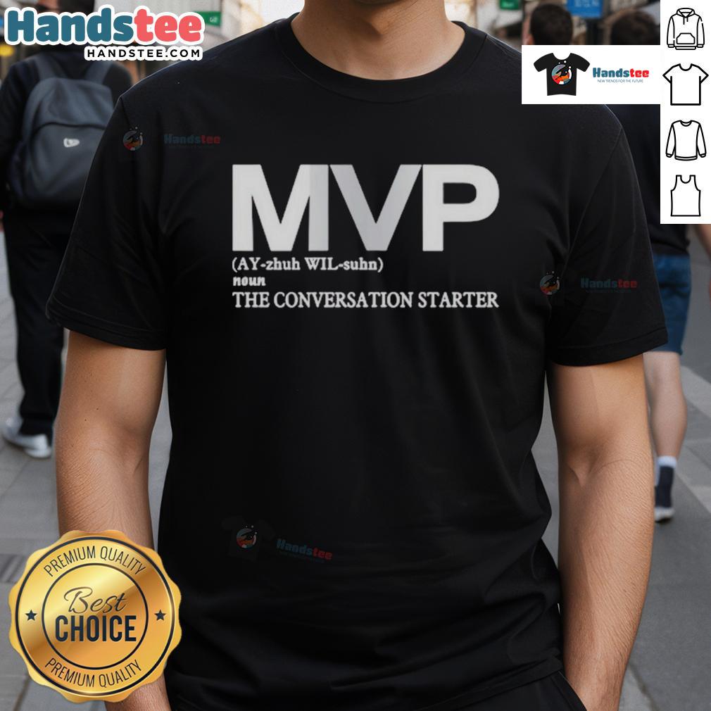 Alt Text: Official Becky Hammon MVP The Conversation Starter T-Shirt featuring bold graphics and a stylish design for fans.