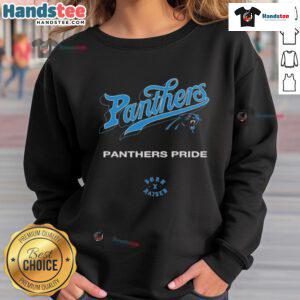 Official Carolina Panthers Born x Raised Panthers Pride Sweatshirt featuring team logo and vibrant colors.