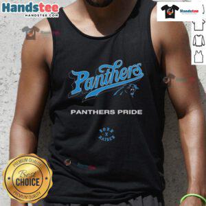 Official Carolina Panthers Born x Raised Panthers Pride Tank Top in black, perfect for game day and fan wear.