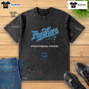 Official Carolina Panthers Born x Raised Panthers Pride washed t-shirt in black, showcasing team spirit and style.