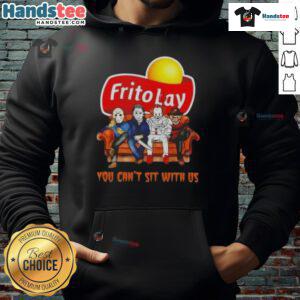 Official Frito Lay X Horror Movies Halloween hoodie featuring 'You Can't Sit With Us' graphic for spooky season style.