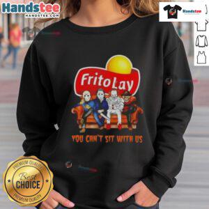 Official Frito Lay X Horror Movies Halloween sweatshirt with 'You Cant Sit With Us' design, perfect for Halloween fans.