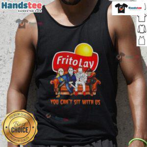 Official Frito Lay X Horror Movies Halloween tank top featuring 'You Cant Sit With Us' design, perfect for spooky season.