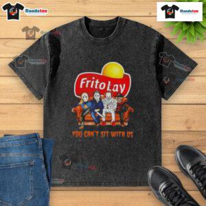 Official Frito Lay X Horror Movies Halloween 'You Cant Sit With Us' washed t-shirt featuring a fun, spooky design.