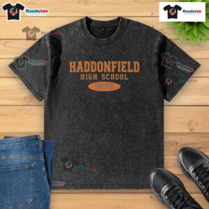 Official Haddonfield High School 1978 washed t-shirt featuring vintage design and school colors, perfect for nostalgia lovers.