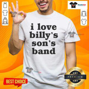 Official I Love Billy's Son's Band T-Shirt featuring vibrant graphics, perfect for fans and music lovers.