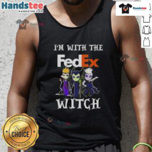Alt Text: Official I'm With The FedEx Witch Villains Halloween Tank Top featuring a spooky design perfect for Halloween festivities.