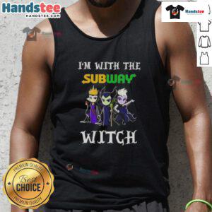 Official Im With The Subway Witch Villains Halloween Tank Top featuring a spooky design perfect for Halloween festivities.