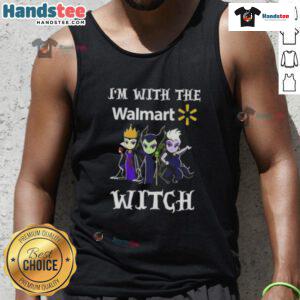 Official 'I'm With The Walmart Witch' Halloween Tank Top featuring a spooky design, perfect for Halloween celebrations.