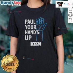 Official Paul Your Hands Up Kfan Ladies Tee featuring a stylish design for fans, perfect for casual wear.