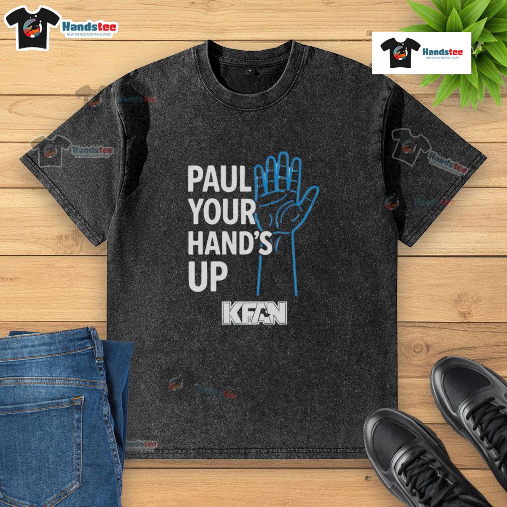 Official Paul Your Hands Up Kfan washed t-shirt featuring a stylish design and comfortable fit for fans.