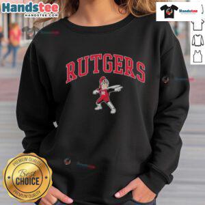 Official Rutgers Scarlet Knights Sir Henry New Sweatshirt in red, featuring the team's logo and stylish design.