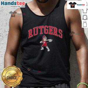 Official Rutgers Scarlet Knights Sir Henry New Tank Top in vibrant red, perfect for game day and fan apparel.