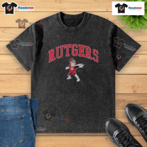 Official Rutgers Scarlet Knights Sir Henry New Washed T-Shirt showcasing team spirit and comfort for fans.