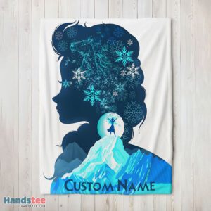 Premium Disney Frozen Elsa Double Exposure Blanket Fleece Customized Blanket