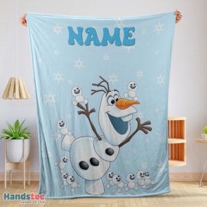 Premium Disney Frozen Olaf Dancing Blanket Fleece Customized Blanket