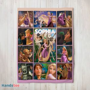 Premium Disney Tangled Collage Blanket Fleece Customized Blanket