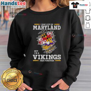 Alt Text: Premium Minnesota Vikings fan sweatshirt, perfect for showing team spirit while living in Maryland.