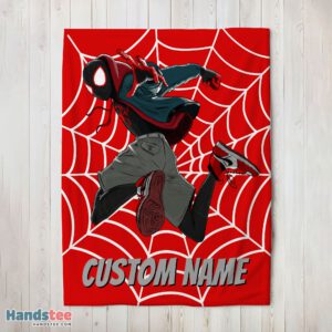Premium Spider Man Into The Spider Verse Miles Morales Blanket Fleece Customized Blanket