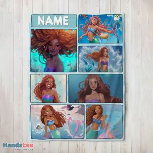Premium The Little Mermaid Ariel Blanket Fleece Customized Blanket