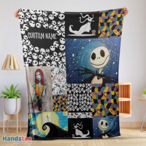 Premium The Nightmare Before Christmas Jack Skellington Sally Zero Halloween Customized Blanket