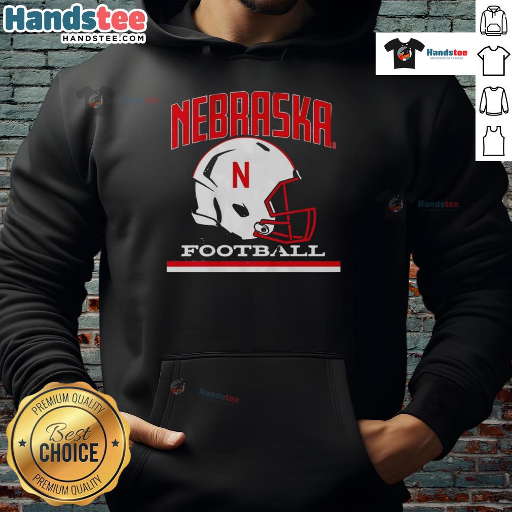 Vintage Nebraska Cornhuskers basketball hoodie featuring a classic helmet design, perfect for fans and collectors.