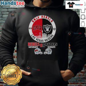 Top UNLV Rebels and Las Vegas Raiders skyline hoodie showcasing team spirit and style for game days.