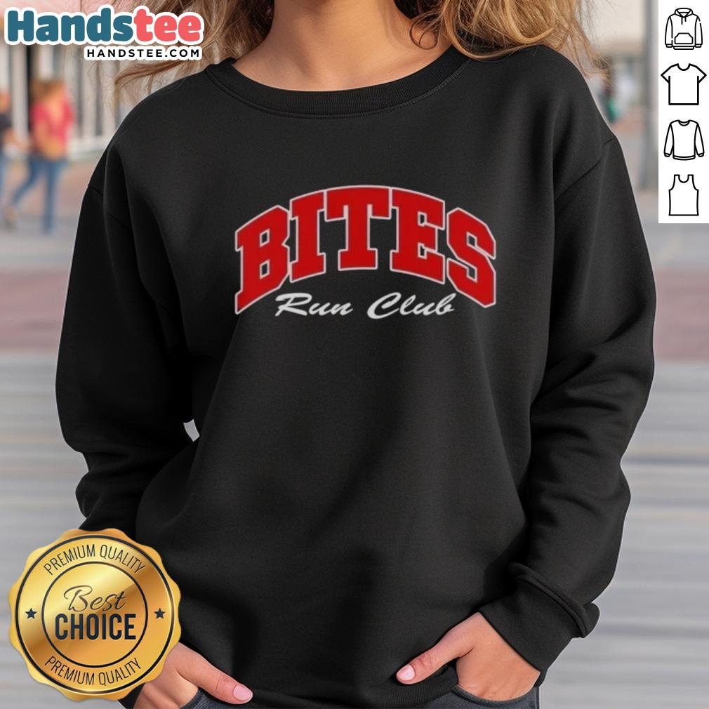 Good Bites Run Club Volume 2 sweatshirt featuring a stylish design perfect for runners and fitness enthusiasts.