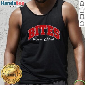 Good Bites Run Club Volume 2 tank top featuring a stylish design for running enthusiasts and fitness lovers.