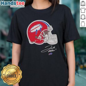 Good Buffalo Bills New Era Billustration Helmet Signature Ladies Tee showcasing team pride and stylish design.