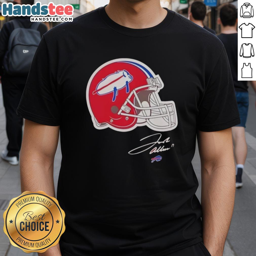 Good Buffalo Bills New Era Billustration Helmet Signature T-Shirt featuring a stylish design for fans and collectors.