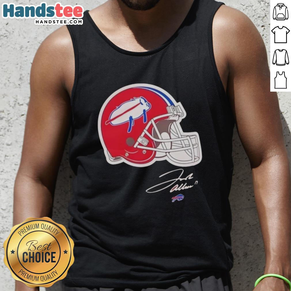 Good Buffalo Bills New Era Billustration helmet signature tank top design for fans, showcasing team spirit and style.