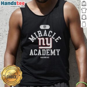 Good NFL New York Giants Miracle Academy Nahmias tank top featuring vibrant team colors and logo, perfect for fans.