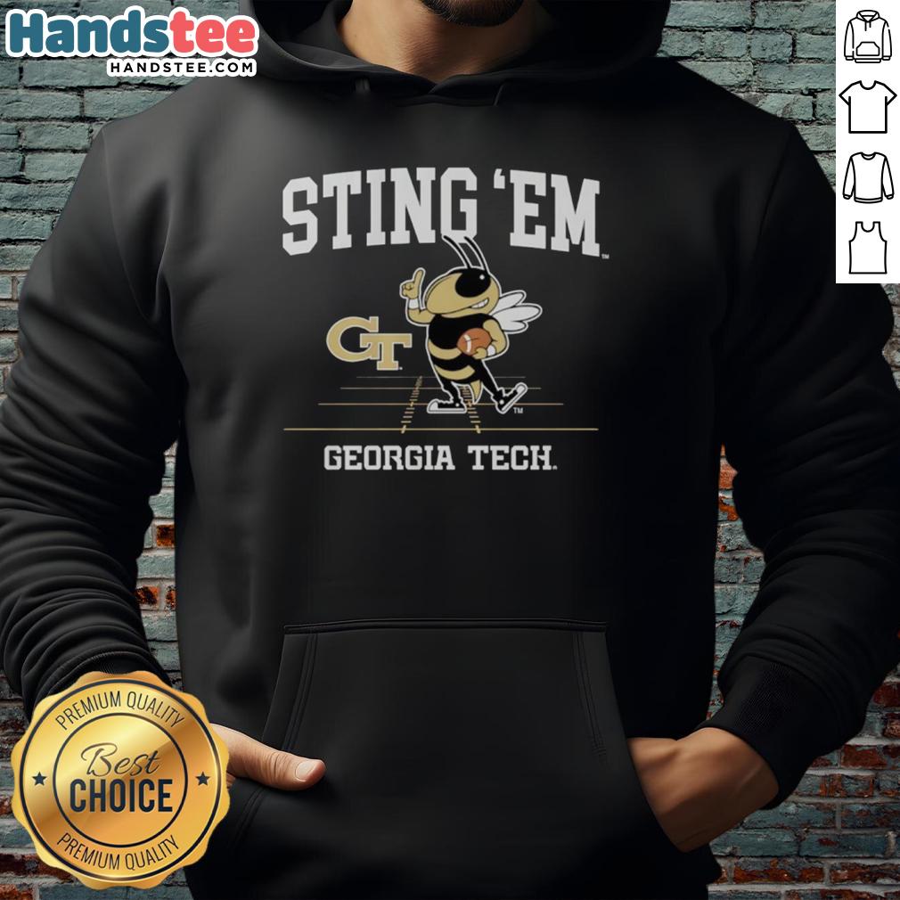 Good Sting Em Georgia Tech Yellow Jackets football mascot hoodie, showcasing team spirit and stylish design for fans.