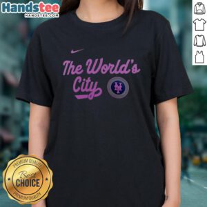 Alt Text: New York Mets City Connect ladies tee featuring vibrant design and team logo, perfect for fans and casual wear.