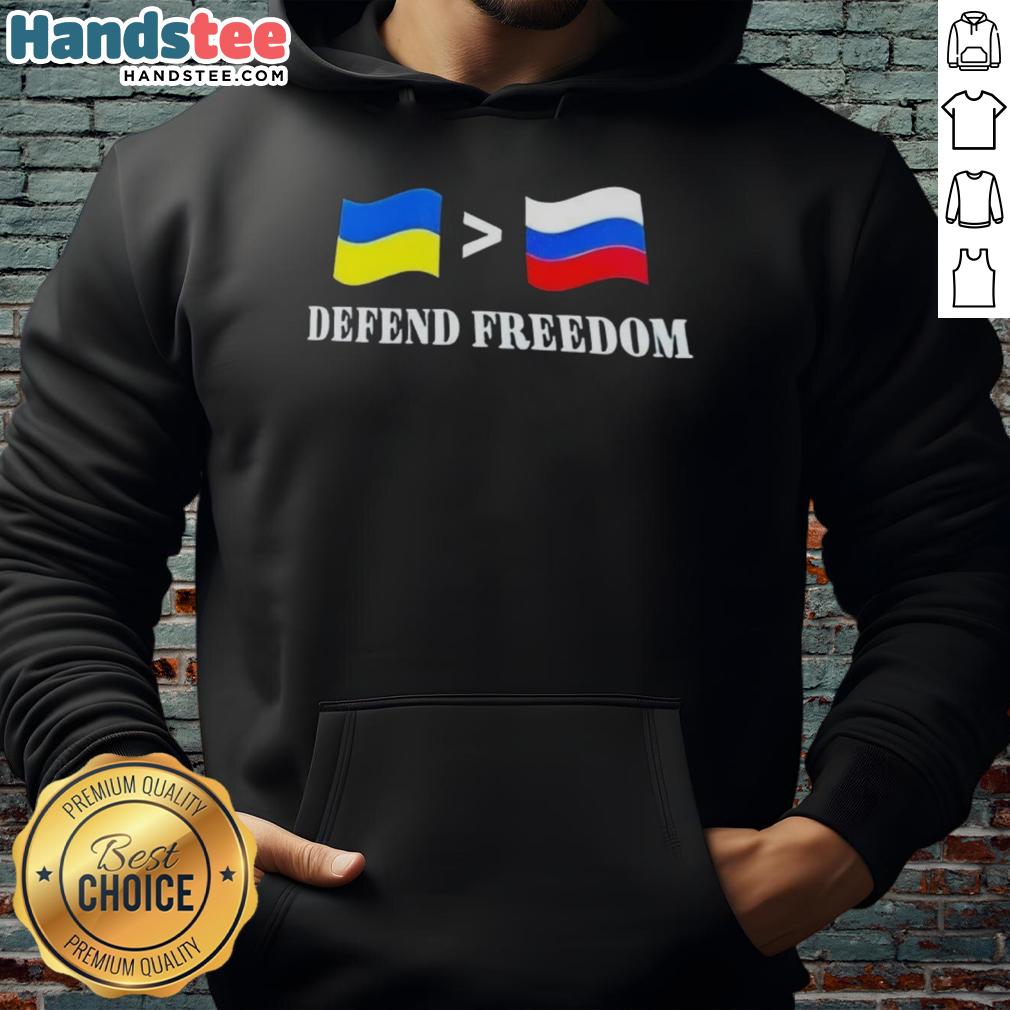 Alt Text: Good Ukraine Greater Than Russia flag hoodie design promoting freedom and support for Ukraine's sovereignty.