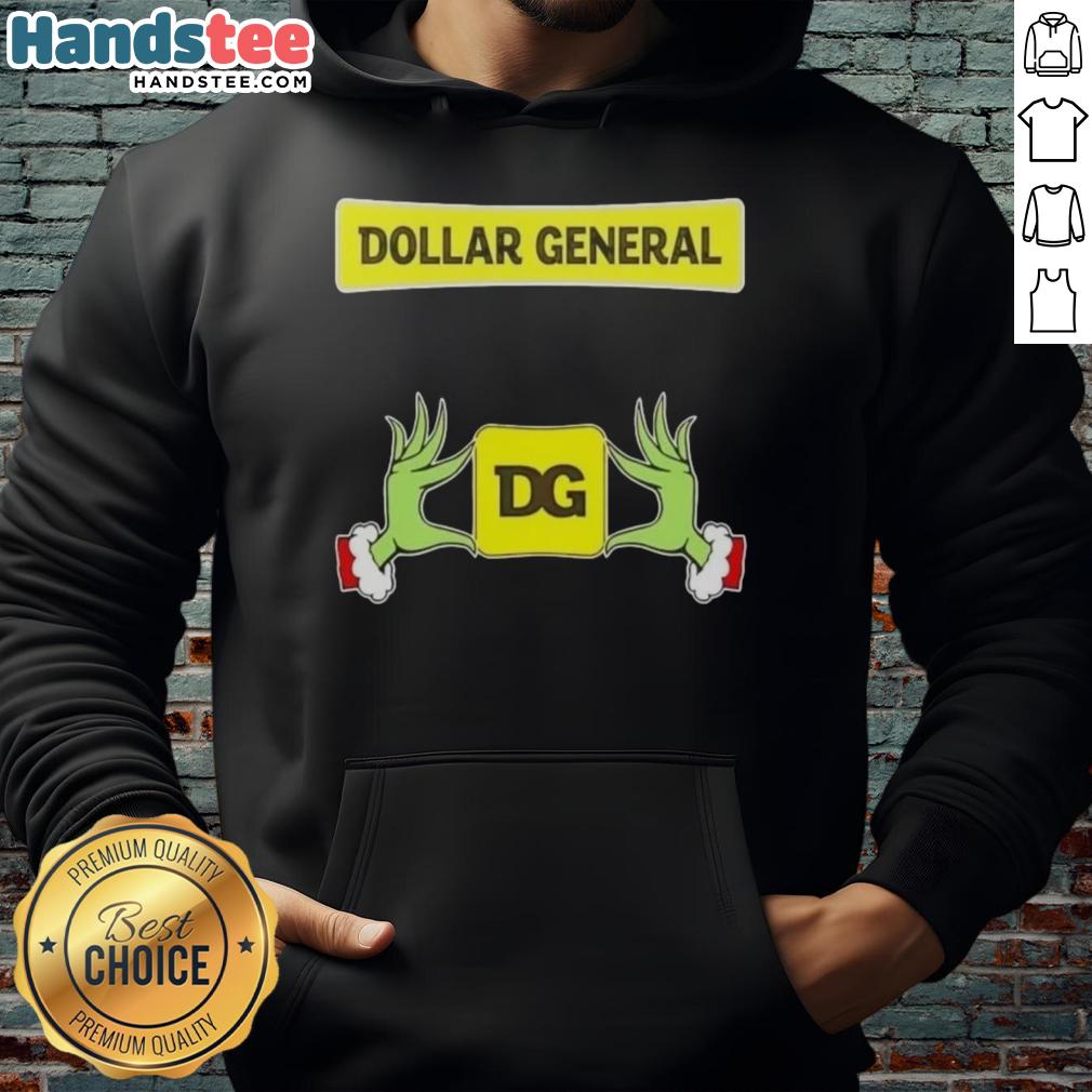 Festive Nice Grinch Hands Love hoodie from Dollar General for Christmas, featuring a playful Grinch design.
