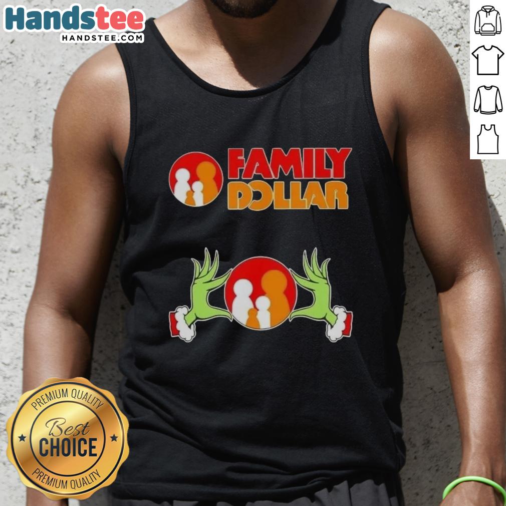 Nice Grinch Hands Love Family Dollar Christmas Tank Top featuring festive design perfect for holiday gatherings.