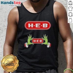 Nice Grinch Hands Love H-E-B Christmas Tank Top featuring festive design and vibrant colors for holiday celebrations.