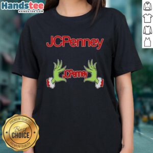 Nice Grinch Hands Love JCPenney Christmas Ladies Tee featuring festive design and cheerful colors for holiday spirit.