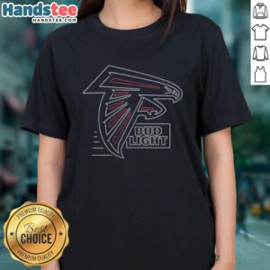 Original Bud Light Atlanta Falcons Ladies Tee featuring vibrant team colors and logo, perfect for game day style.
