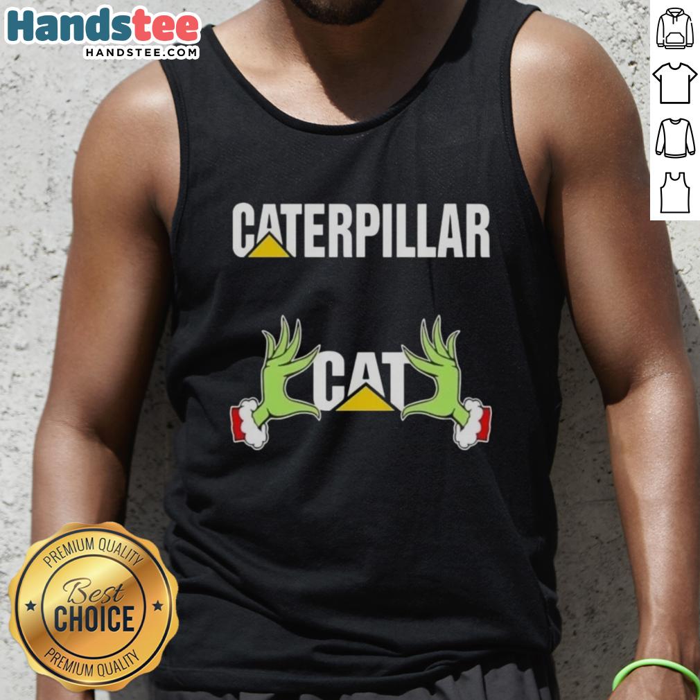 Premium Grinch Hands Love Caterpillar Christmas Tank Top featuring festive design and vibrant colors for holiday cheer.