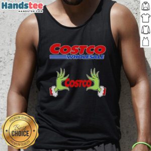Premium Grinch Hands Love Costco Wholesale Christmas Tank Top for festive holiday fun and style.