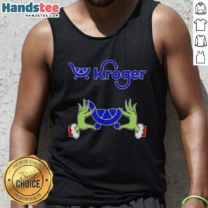 Premium Kroger X Grinch Hands Merry Christmas Tank Top featuring festive design perfect for holiday celebrations.