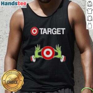 Premium Target X Grinch Hands Merry Christmas Tank Top featuring festive design and vibrant colors for holiday cheer.