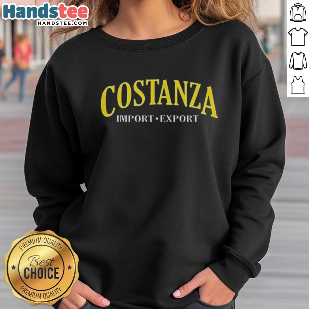 Nice Costanza Import Export sweatshirt in stylish design, perfect for casual wear and showcasing unique branding.