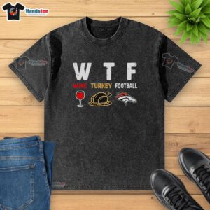 Nice wine-colored Denver Broncos Thanksgiving t-shirt featuring a football design, perfect for holiday gatherings.