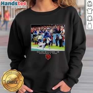 Caleb Williams Chicago Bears NFL Week 10 sweatshirt featuring official team colors and logo for stylish fan apparel.